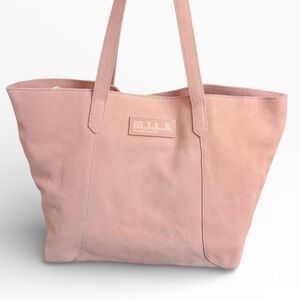 M.I.L.A. Luxury Tote Bag Suede | Rose pink suede leather $600